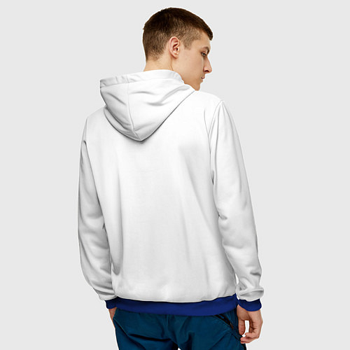 Мужская толстовка Винозавр с Бокалами Динозавр / 3D-Синий – фото 4