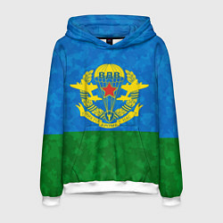 Толстовка-худи мужская НИКТО КРОМЕ НАС ВДВ, цвет: 3D-белый