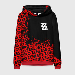 Толстовка-худи мужская Zenless Zone Zero капля арт, цвет: 3D-красный