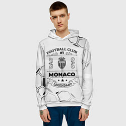 Толстовка-худи мужская Monaco Football Club Number 1 Legendary, цвет: 3D-белый — фото 2