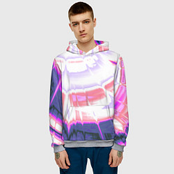 Толстовка-худи мужская Тай-дай Абстракция Tie-Dye, цвет: 3D-меланж — фото 2