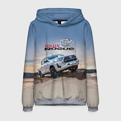 Толстовка-худи мужская Toyota Hilux Rogue Off-road vehicle Тойота - прохо, цвет: 3D-меланж
