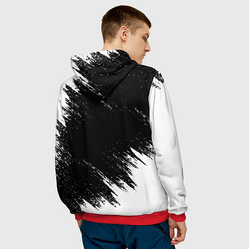 Мужская толстовка Макс ах*енный как ни крути / 3D-Красный – фото 4