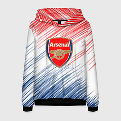 Толстовка-худи мужская Арсенал arsenal logo, цвет: 3D-черный