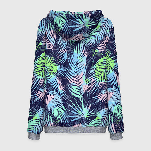 Мужская толстовка Разноцветные Листья Пальм / 3D-Меланж – фото 2