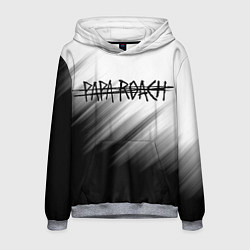 Толстовка-худи мужская Papa roach Streak logo, цвет: 3D-меланж