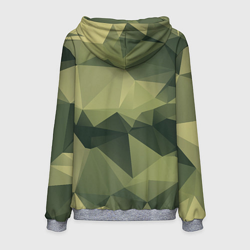 Мужская толстовка 3д полигоны - камуфляж / 3D-Меланж – фото 2