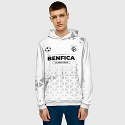 Толстовка-худи мужская Benfica Champions Униформа, цвет: 3D-белый — фото 2