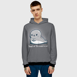 Толстовка-худи мужская Seal of Disapproval, цвет: 3D-черный — фото 2