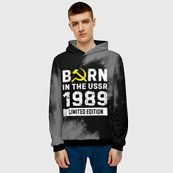 Толстовка-худи мужская Born In The USSR 1989 year Limited Edition, цвет: 3D-черный — фото 2