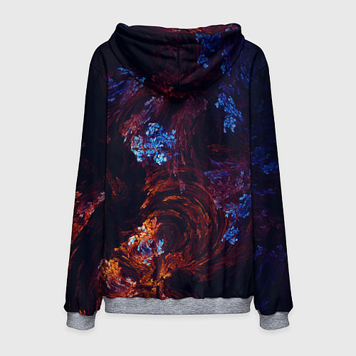 Мужская толстовка Синие и Красные Коралловые Рифы / 3D-Меланж – фото 2