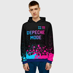 Толстовка-худи мужская Depeche Mode Neon Gradient, цвет: 3D-синий — фото 2