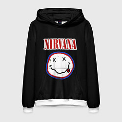 Толстовка-худи мужская Nirvana гранж, цвет: 3D-белый