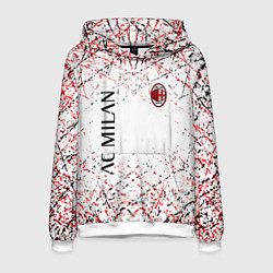 Толстовка-худи мужская Ac milan logo, цвет: 3D-белый