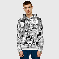 Толстовка-худи мужская Путь домохозяина паттерн, цвет: 3D-белый — фото 2