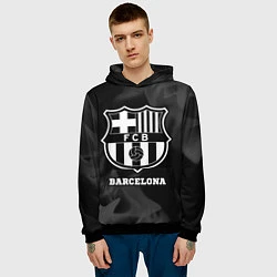 Толстовка-худи мужская Barcelona Sport на темном фоне, цвет: 3D-черный — фото 2