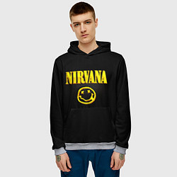 Толстовка-худи мужская NIRVANA соты, цвет: 3D-меланж — фото 2