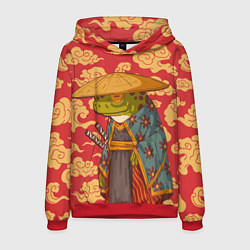 Толстовка-худи мужская Старая самурайская лягуха, цвет: 3D-красный