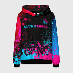 Толстовка-худи мужская Club Brugge Neon Gradient - FS, цвет: 3D-черный