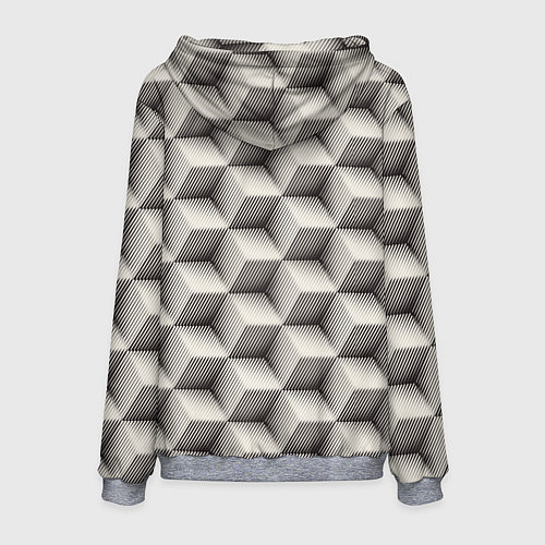 Мужская толстовка 3D Куб Оптическая иллюзия 3D Cube / 3D-Меланж – фото 2