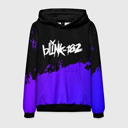 Толстовка-худи мужская Blink 182 Purple Grunge, цвет: 3D-черный