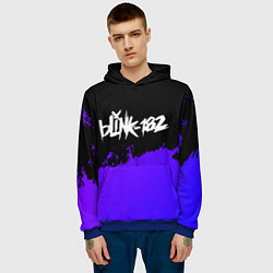 Толстовка-худи мужская Blink 182 Purple Grunge, цвет: 3D-синий — фото 2