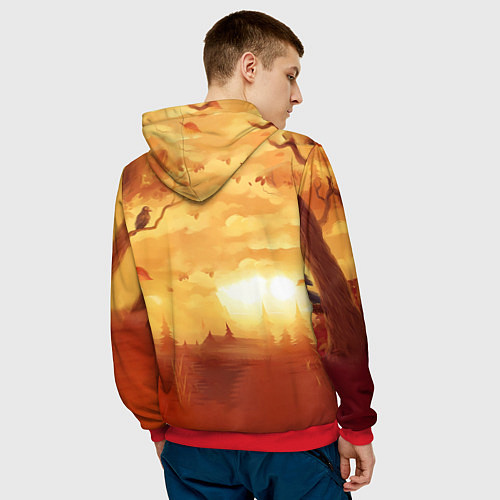 Мужская толстовка Hello Neighbor Привет сосед Сосед с лопатой / 3D-Красный – фото 4