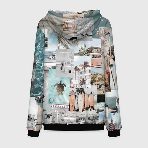Мужская толстовка Aloha surfing / 3D-Черный – фото 2