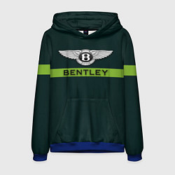 Толстовка-худи мужская Bentley green, цвет: 3D-синий