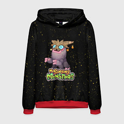 Толстовка-худи мужская My singing Monsters - Чародейчик, цвет: 3D-красный
