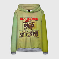Толстовка-худи мужская Beatles N0 5, цвет: 3D-меланж