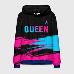 Толстовка-худи мужская Queen Neon Gradient, цвет: 3D-синий
