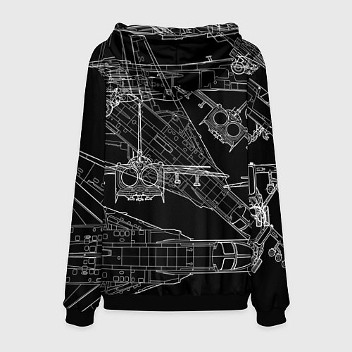 Мужская толстовка Фронтовой бомбардировщик - истребитель Су-24 / 3D-Черный – фото 2