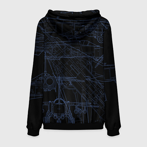 Мужская толстовка Бомбардировщик Су-24 / 3D-Черный – фото 2