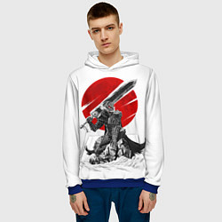 Толстовка-худи мужская Гатс Черный мечник, цвет: 3D-синий — фото 2