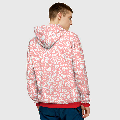 Мужская толстовка Матрешка в узорах / 3D-Красный – фото 4