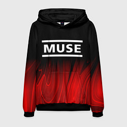 Толстовка-худи мужская Muse red plasma, цвет: 3D-черный