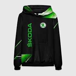 Толстовка-худи мужская Skoda Sport Абстракция, цвет: 3D-черный