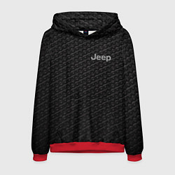 Толстовка-худи мужская Jeep карбон, цвет: 3D-красный