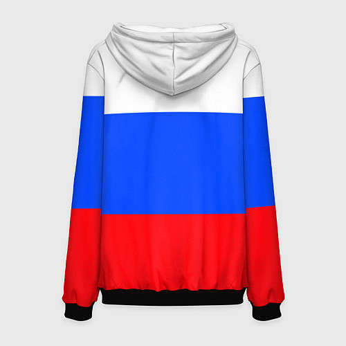 Мужская толстовка Привет из России - медведь и триколор / 3D-Черный – фото 2