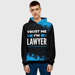 Толстовка-худи мужская Trust me Im lawyer dark, цвет: 3D-черный — фото 2