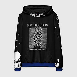 Толстовка-худи мужская Joy Division - unknown pleasures, цвет: 3D-синий