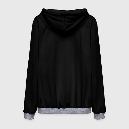 Мужская толстовка Иероглифы белой краской / 3D-Меланж – фото 2