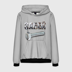 Толстовка-худи мужская Забей болт, цвет: 3D-черный