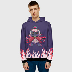 Толстовка-худи мужская Позитивная овечка - Cult of the lamb, цвет: 3D-черный — фото 2