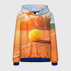 Толстовка-худи мужская Теннис - рассвет, цвет: 3D-синий
