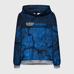 Толстовка-худи мужская Geely - абстракция трещины, цвет: 3D-меланж