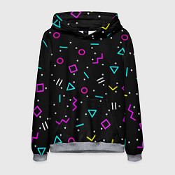 Мужская толстовка Colored neon geometric shapes