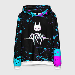 Толстовка-худи мужская Stray - краска - neon, цвет: 3D-белый