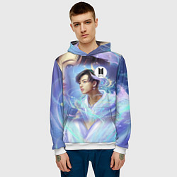 Толстовка-худи мужская BTS JK, цвет: 3D-белый — фото 2